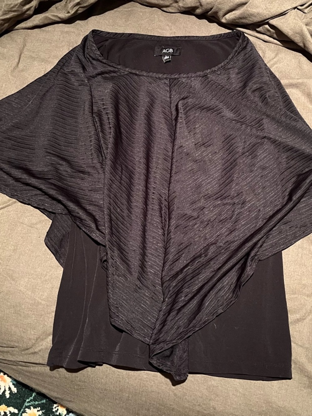 AGB Black Classic Top with Branded Neck Tag